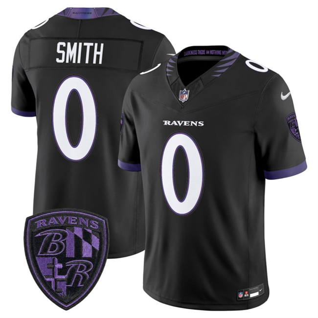 Men's Baltimore Ravens #0 Roquan Smith Black 2026 F.U.S.E. Alternate Vapor Stitched Limited Football Jersey